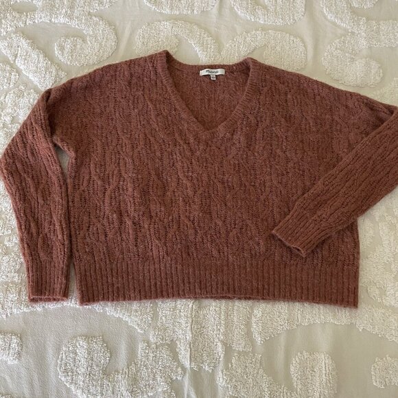 Madewell Sweaters - Madewell Sweater Womens Small Orange Alna Knitted Alpaca Blend Casual